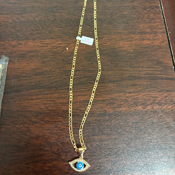 Source Unknown Jewelry - Gold Evil Eye Necklace Egypt new